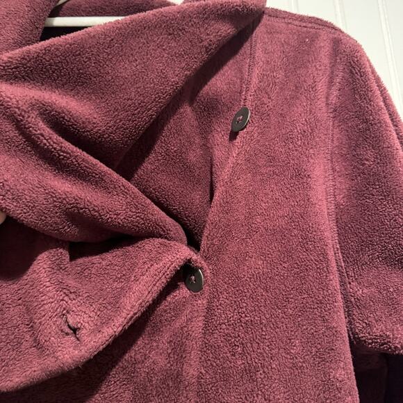 Horny Toad Burgundy Fleece Wrapture Jacket Size Large - Picture 4 of 9